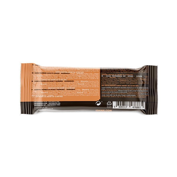 ISWARI_ Buddha Protein Bar Cacao Amandes Grillées - 47g _VERSO_PACKSHOT