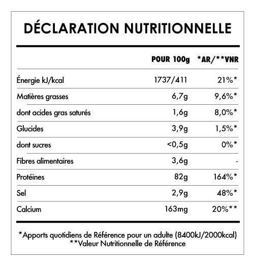 ISWARI_ Protéine de Pois en Poudre Bio - 250g _VALEUR_NUTRITIONNELLE