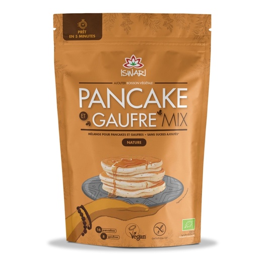 [108.SW00.001] ISWARI Pancake et Gaufre Mix - Nature Bio - 400g