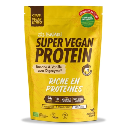Super Vegan Protein Banane & Vanille avec DIGEZYME® Bio