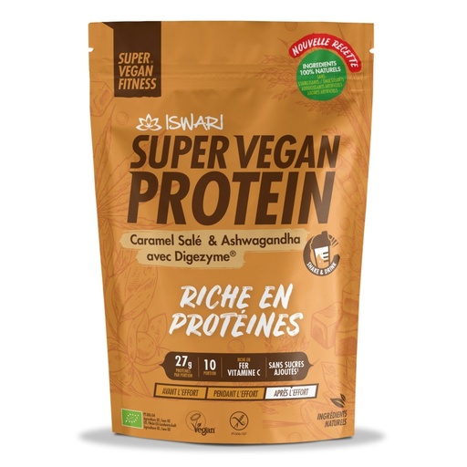Super Vegan Protein Caramel salé & Ashwagandha avec DIGEZYME® Bio
