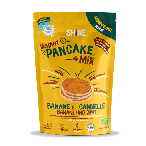 [116.SHSW.001] SHINE Instant Pancake Mix Banane et Cannelle Bio - 400g