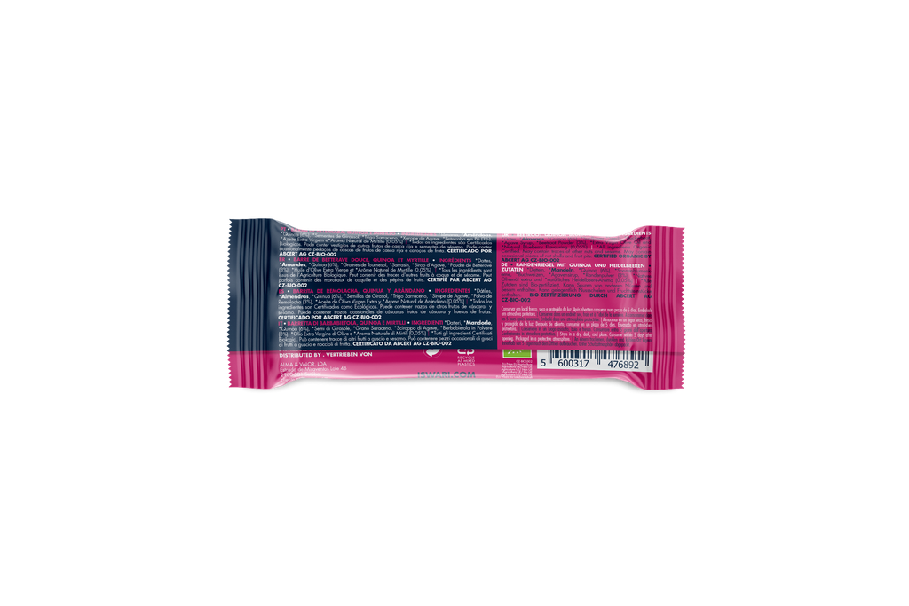 ISWARI_ Buddha Energy Bar Betterave, Quinoa et Myrtille - 35g _VERSO_PACKSHOT