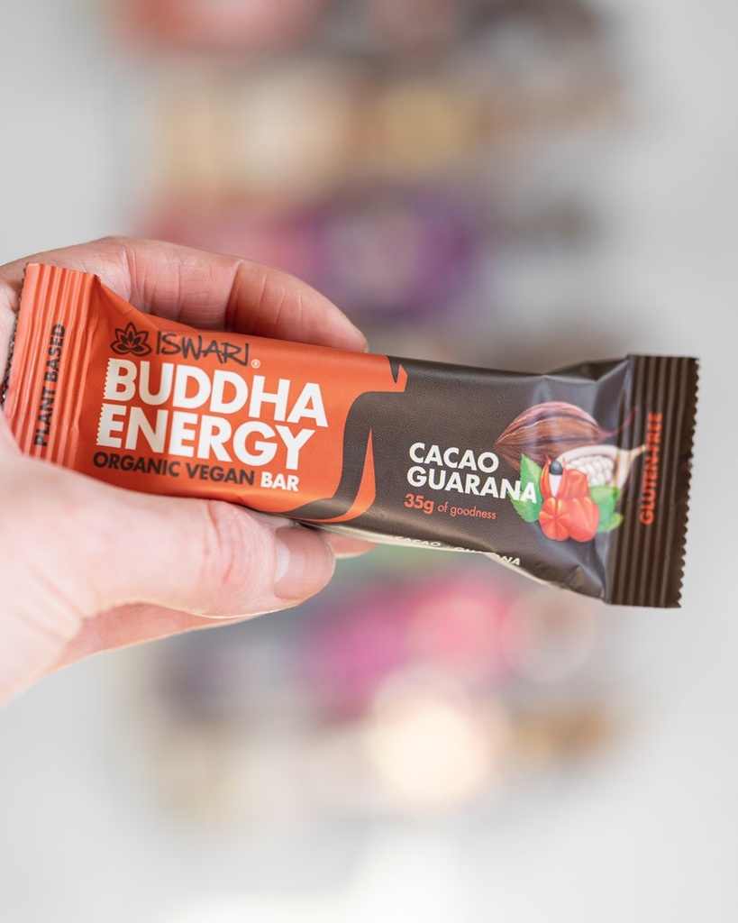 ISWARI_ Buddha Energy Bar Cacao & Guarana - 35g _PRODUIT_RECETTE