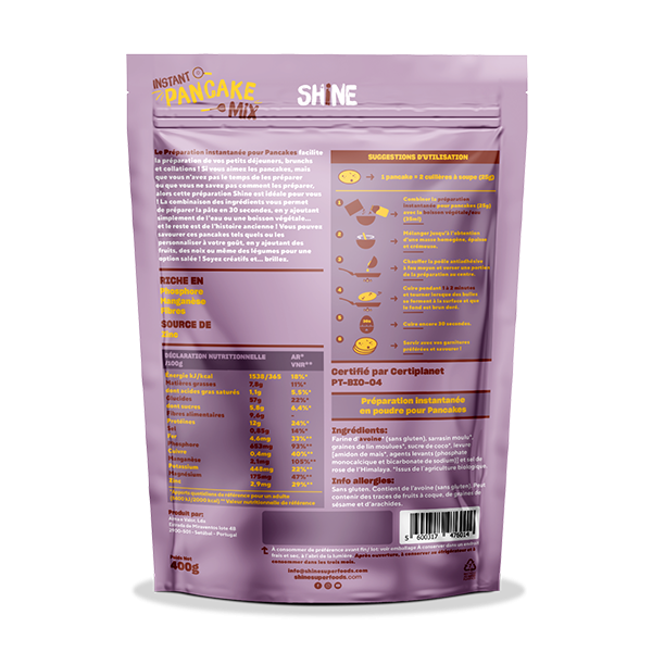 SHINE_ Instant Pancake Mix Nature - 400g _VERSO_PACKSHOT