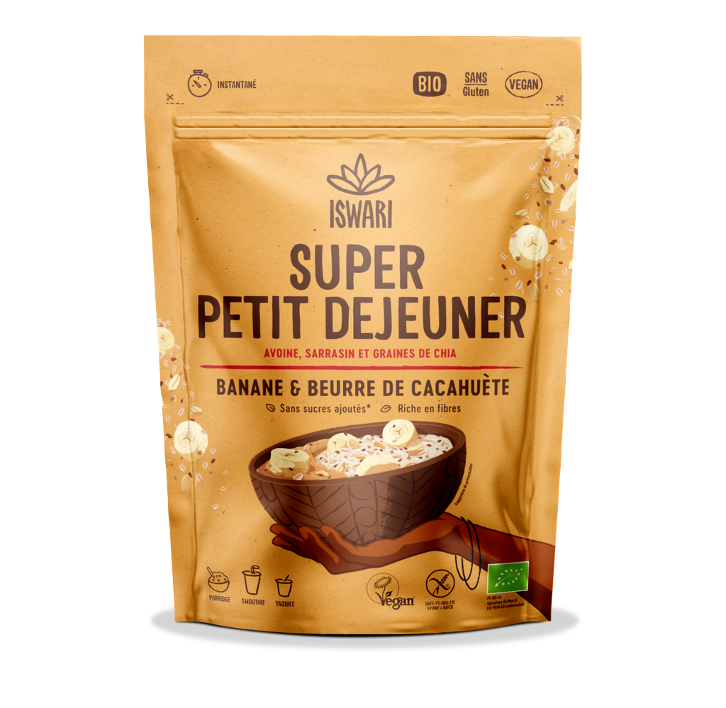 ISWARI Super Frühstück Banane & Erdnuss BIO 360g