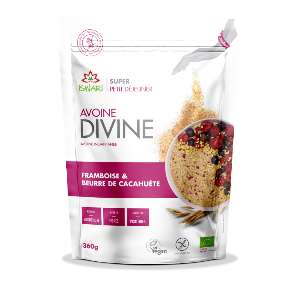 Avoine Divine Cacahuette Framboise Bio - 360g