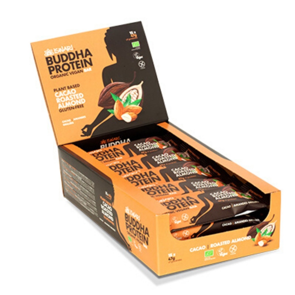 Buddha Protein Bar Cacao Amandes Grillées Bio - 47g