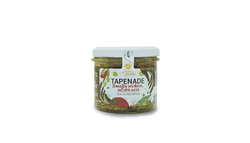 Tapenade Olives Vertes, Tomates séchées & Ails des ours Bio - 90g