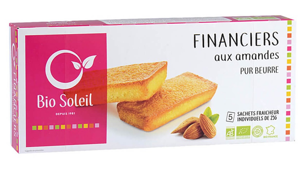 Financiers Pur Beurre aux Amandes Bio - 125g