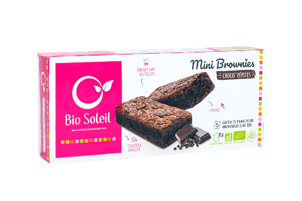 Brownies aux Pépites de Chocolat Noir Equitable Bio - 160g