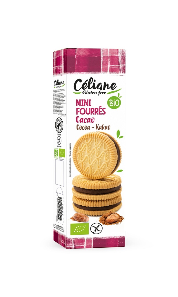 Mini Biscuits Fourres Cacao Bio - 125g