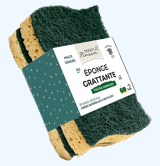 Eponges Végétales Grattantes Surfaces Résistantes – 2x